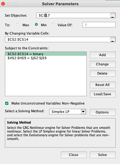 Please help solver is telling me solution isn't
