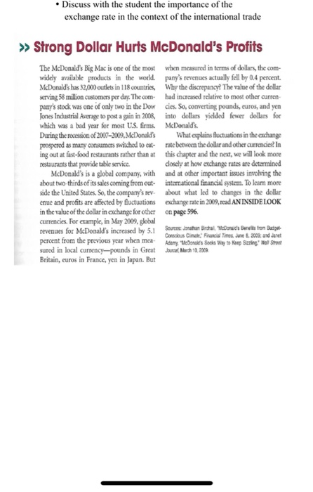 Discuss with the student the importance of the