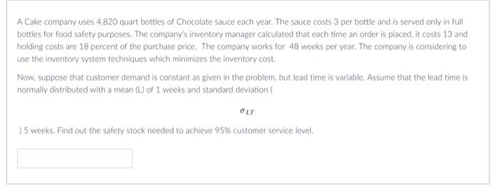 Please answer question, thanks! A Cake company