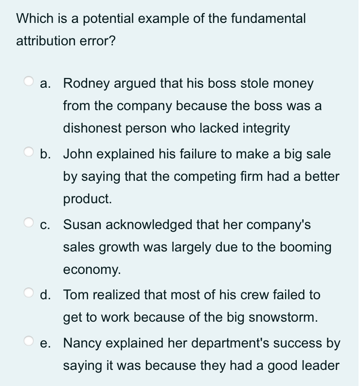 Which is a potential example of the fundamental
