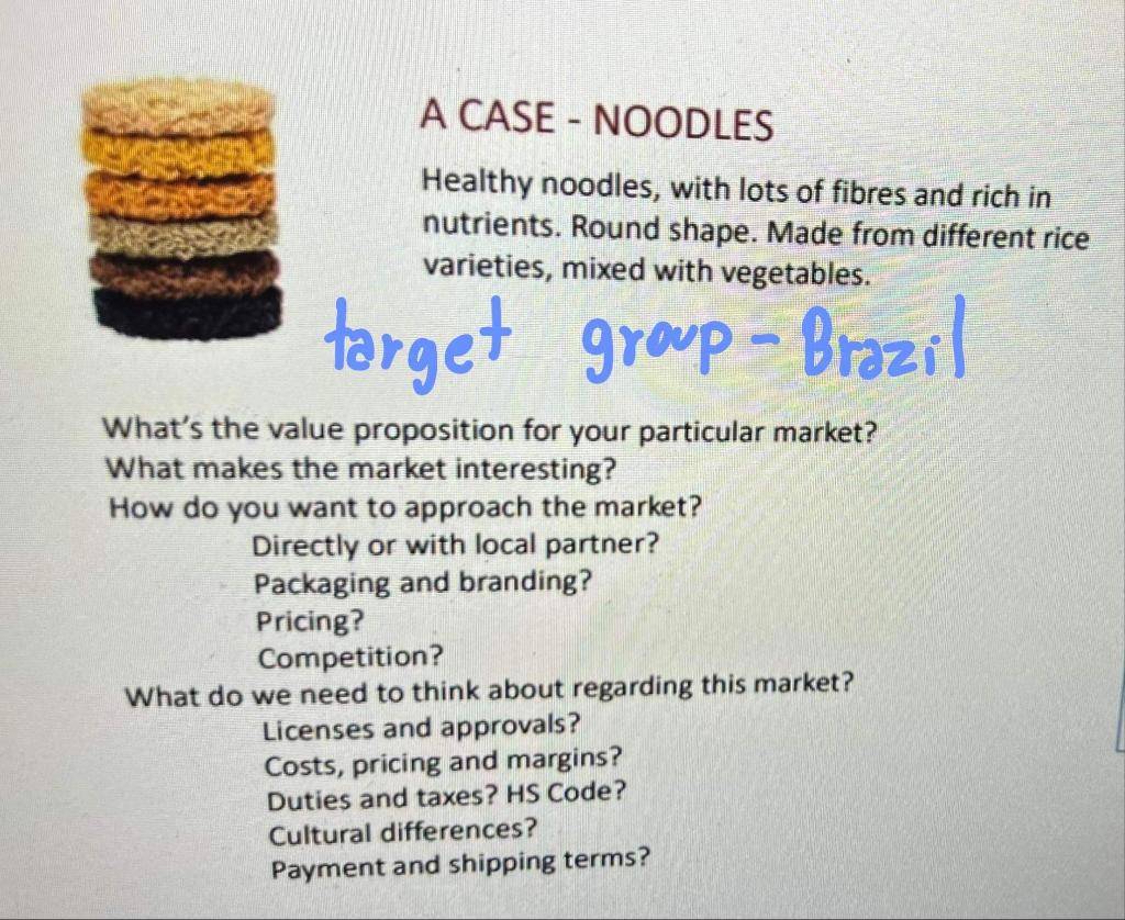 A CASE - NOODLES Healthy noodles, with lots of