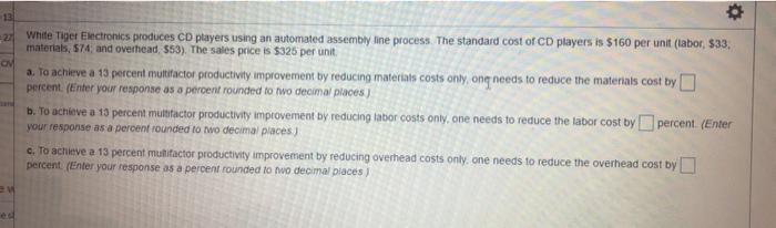 13 2 White Tiger Electronics produces CD players