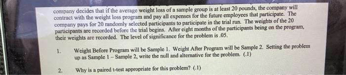 question 2 company decides that if the average