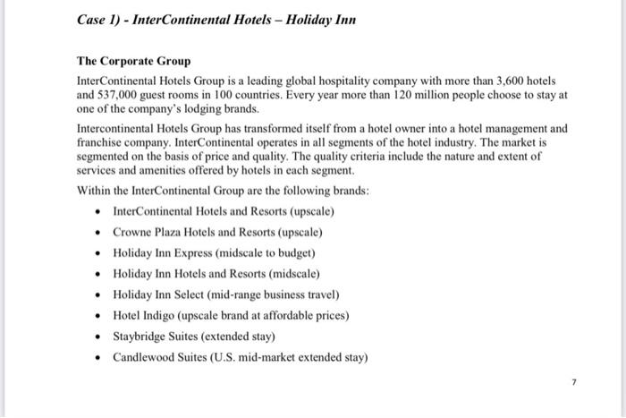 Case write up should include the following