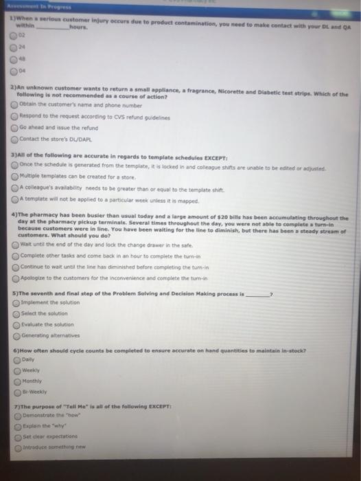 CVS MODULE 599999 SMD- store manager development