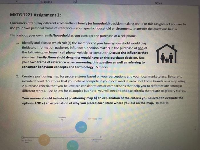 Paragraph Styles MKTG 1221 Assignment 2: