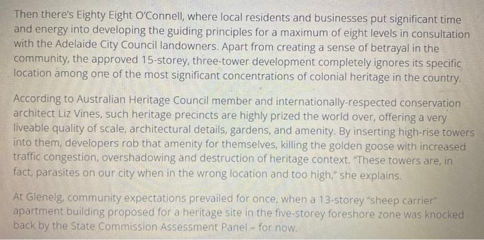 read the article & relate it to the 5 distinctive