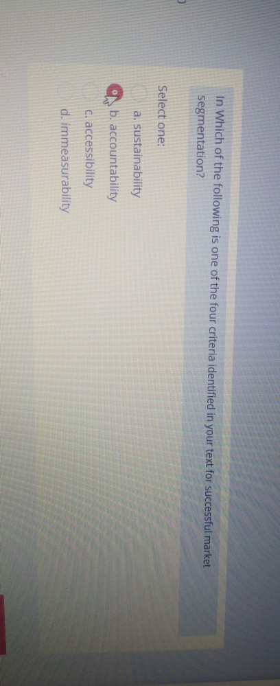 In Which of the following is one of the four