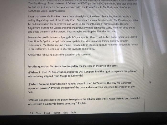 NOTE: REFER TO THIS SCENARIO FOR ALL QUESTIONS