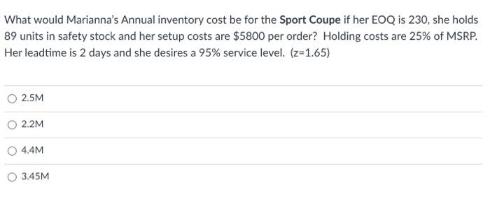 Every summer Marianna offers a special