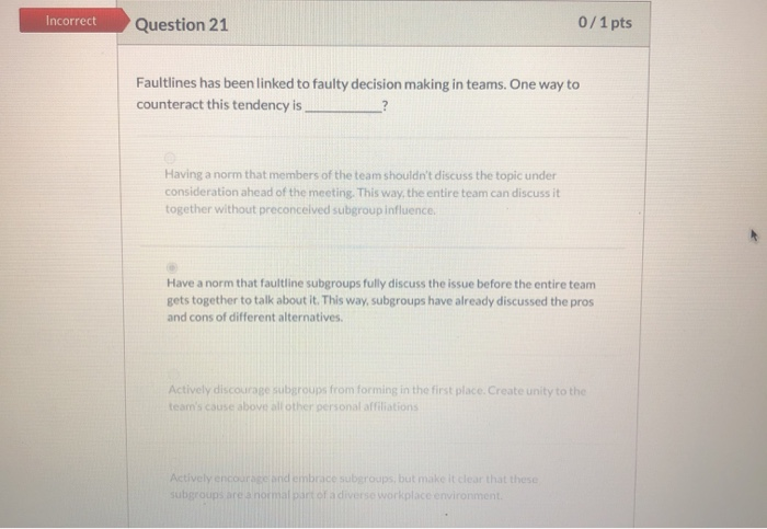 Incorrect Question 12 0/1 pts Despite the