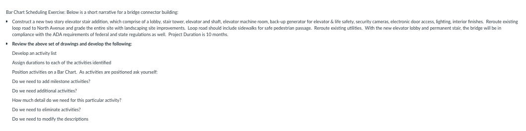 The objective is to create a bar chart that