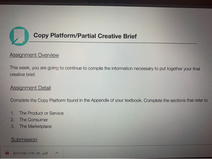 Must create a Creative Brief for Dunkin donuts