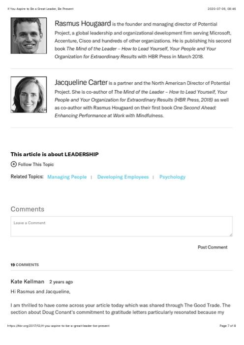 What did you learn from this article? - What can