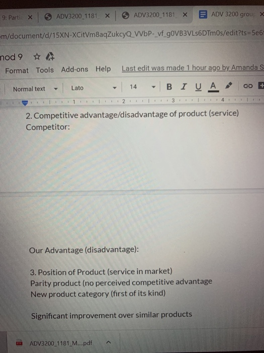 Must create a Creative Brief for Dunkin donuts