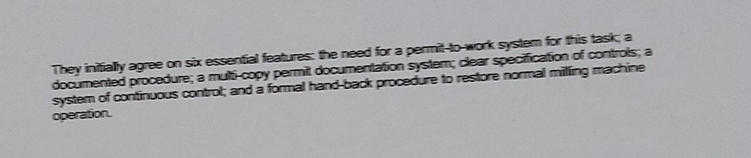 SCENARIO You are a shift supervisor working for