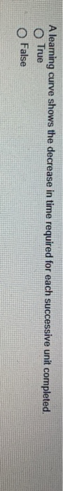 A learning curve shows the decrease in time