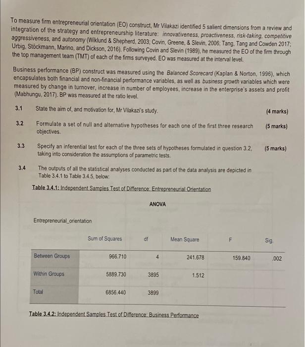 Question 3 Read the case study below and answer