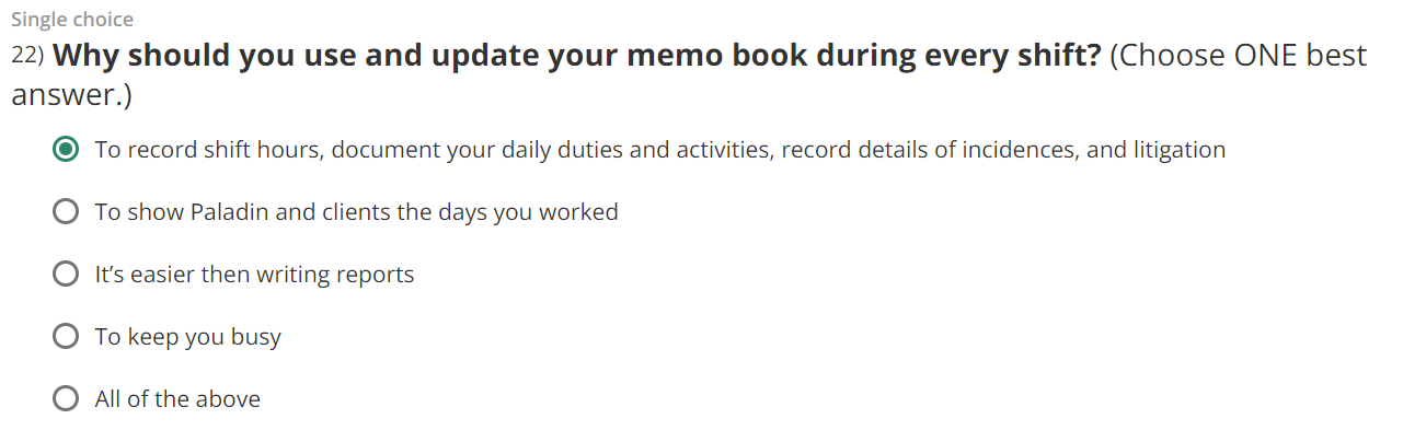 19) What must security officers do when using