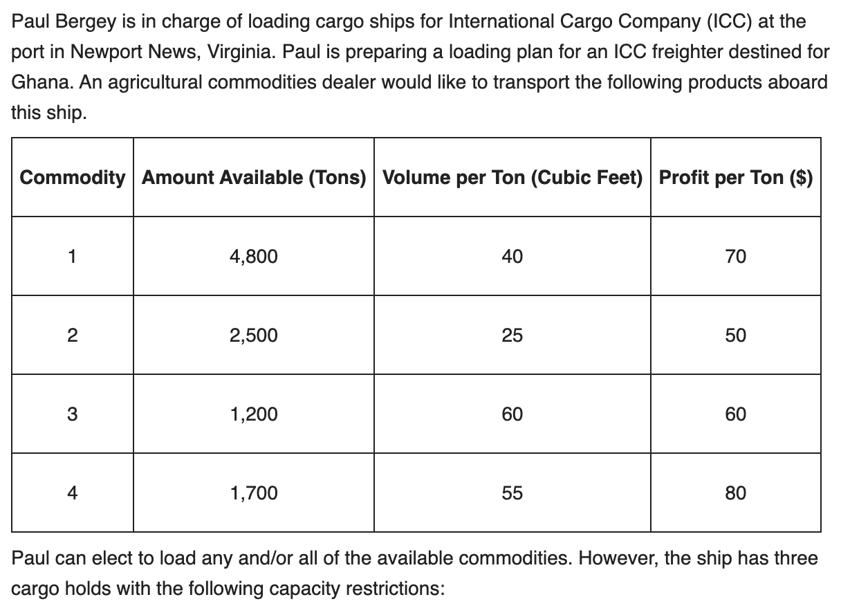 Please show excel solver with formulations. Paul