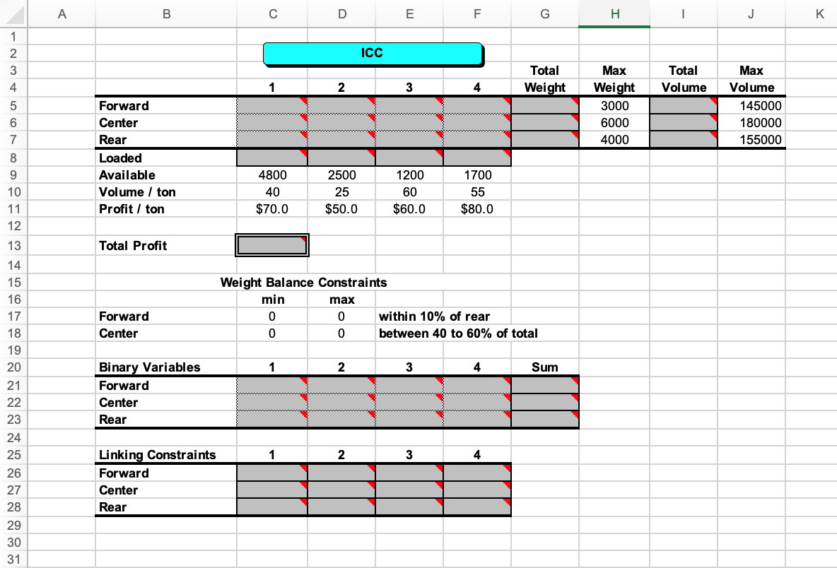 Please show excel solver with formulations. Paul