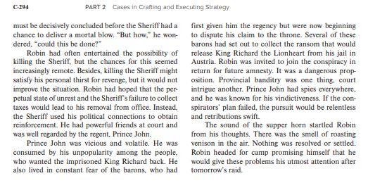 What strategic options does Robin Hood have? Is