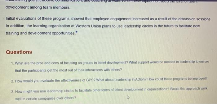 Case: Western Union Program Guides Team