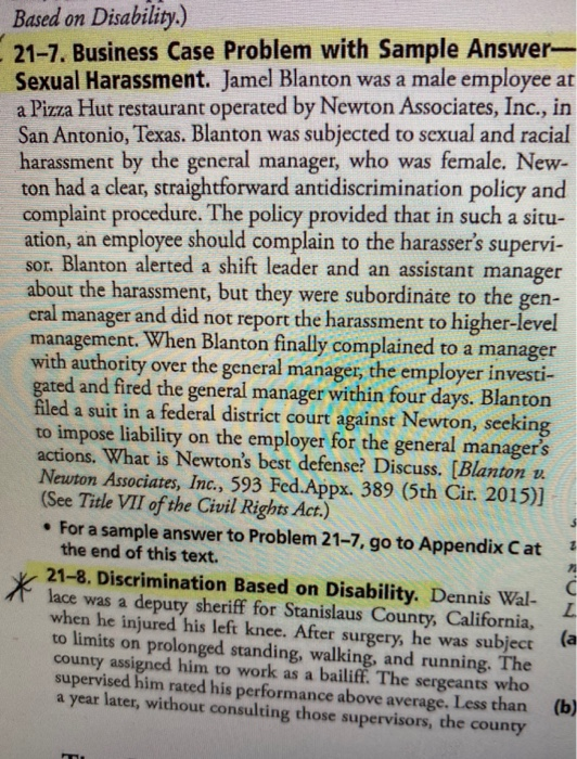 21-1. Title VII Violations. Discuss fully whether