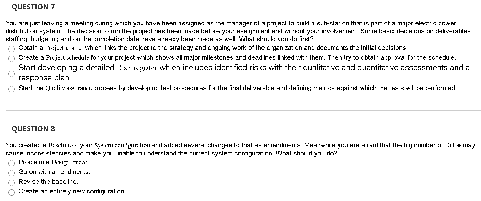 QUESTION 3 The project application area directly