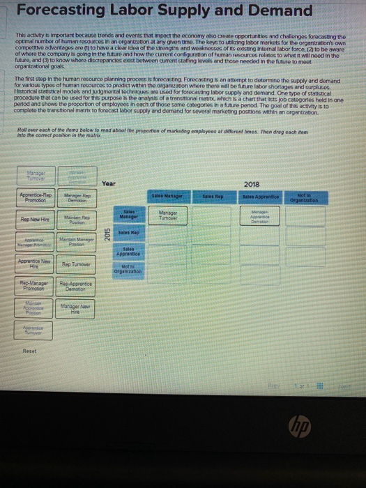 Forecasting Labor Supply and Demand This activity