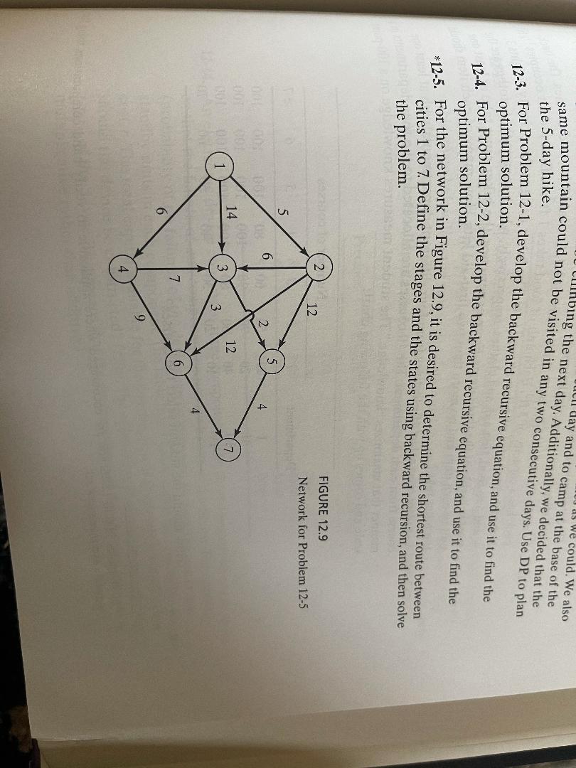 please do problem 12-5 same mountain could not be