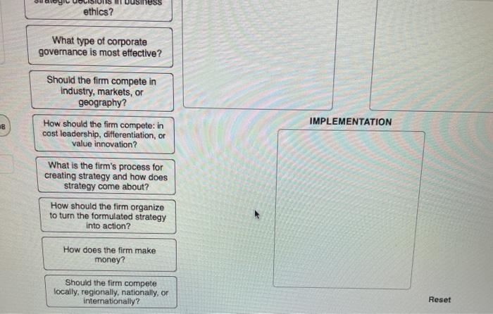 STRATEGIC QUESTIONS ANALYSIS FORMULATION How