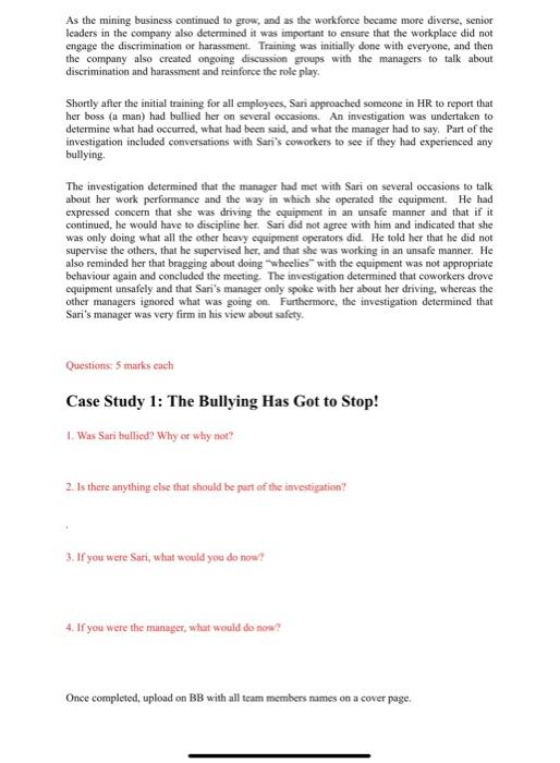 Each response is worth 5 marks and should clearly