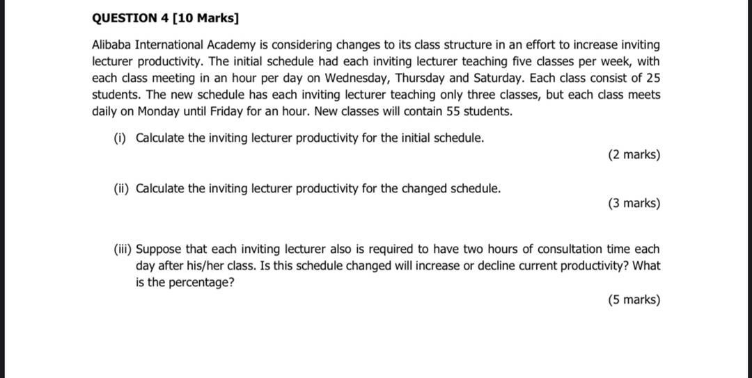 QUESTION 4 (10 Marks] Alibaba International