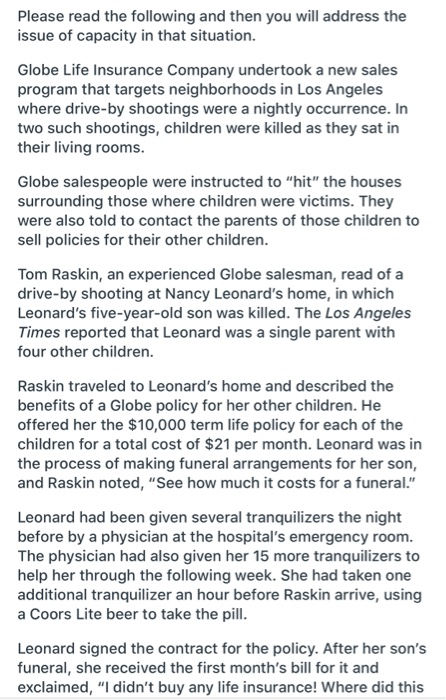 Please read the following and then you will