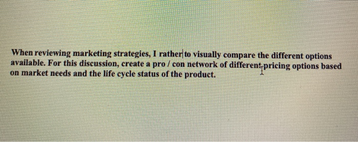 When reviewing marketing strategies, I rather to