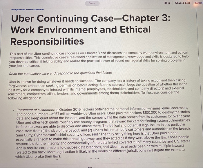 please answer the question at the end Saved Help