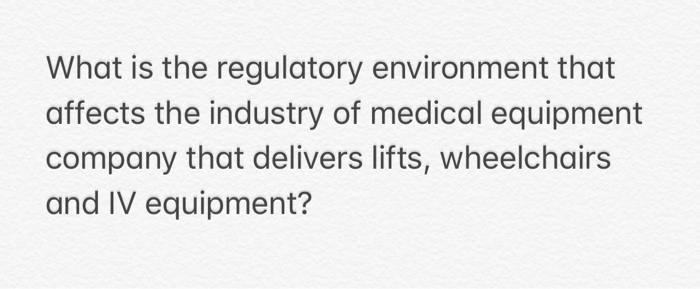 What is the regulatory environment that affects