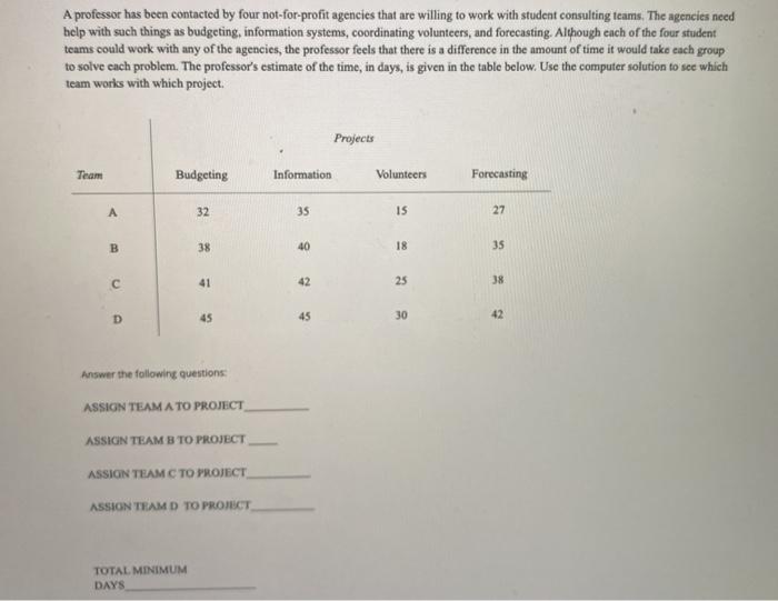 BOLD ANSWER PLEASE A professor has been contacted