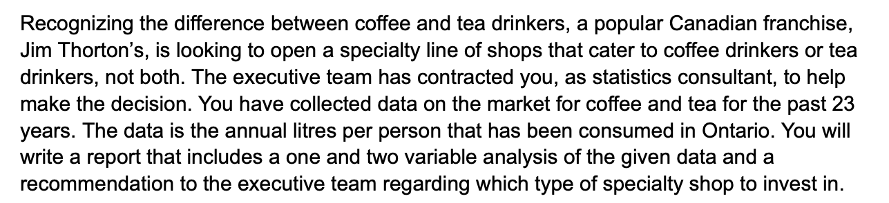 Recognizing the difference between coffee and tea