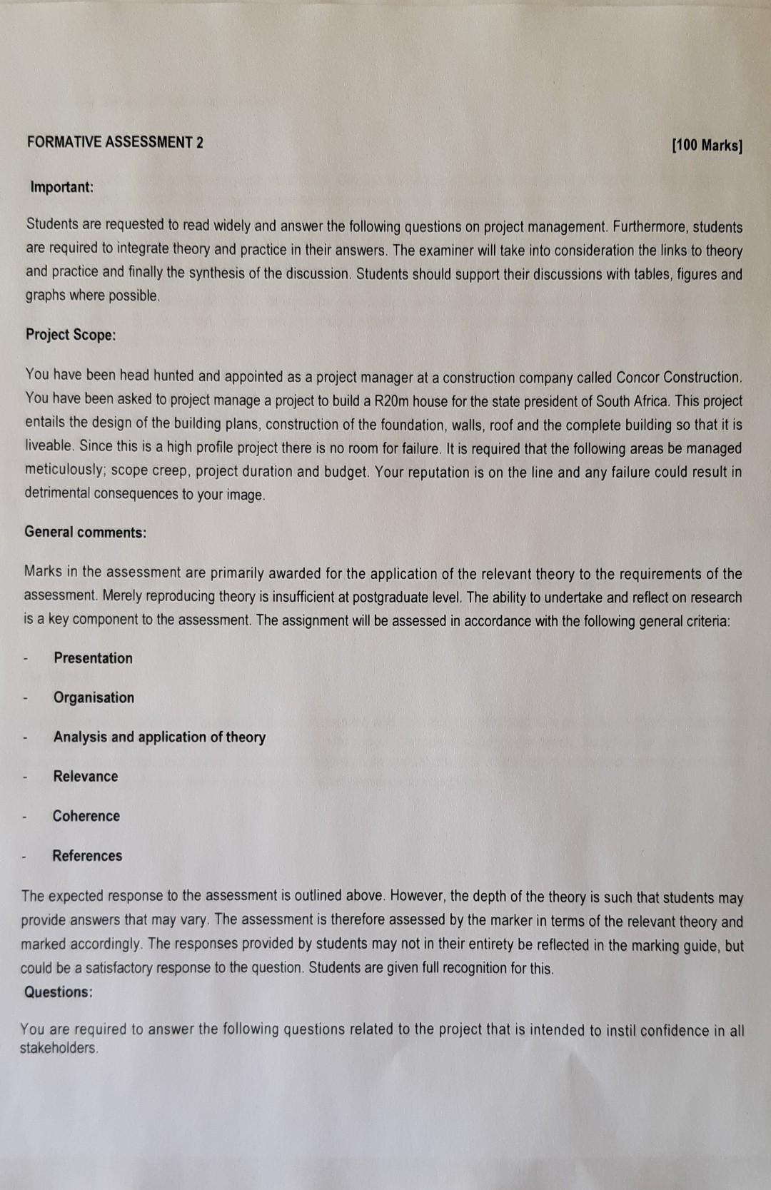 Please thoroughly answer QUESTION 4 according to