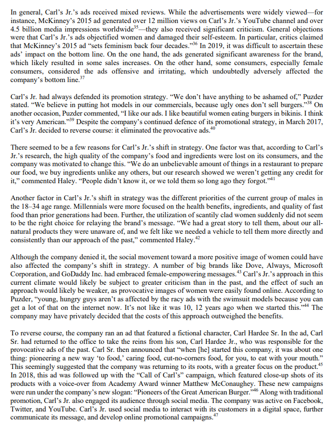 Carls Jr.: Developing a Sustainable Competitive