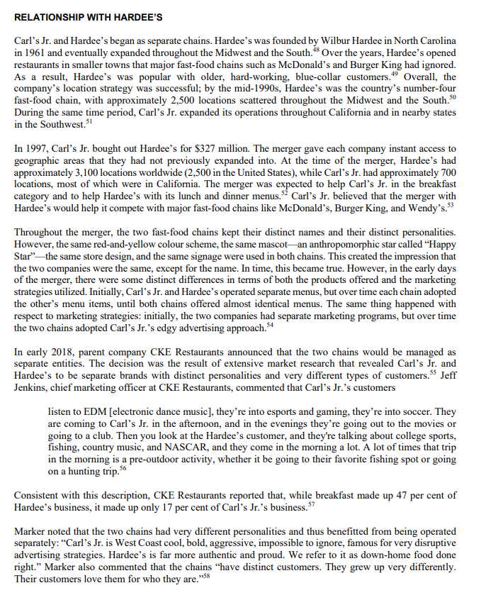 Carls Jr.: Developing a Sustainable Competitive