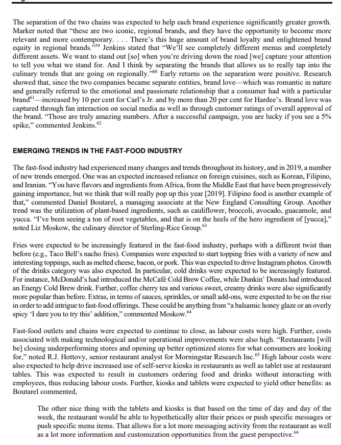 Carls Jr.: Developing a Sustainable Competitive