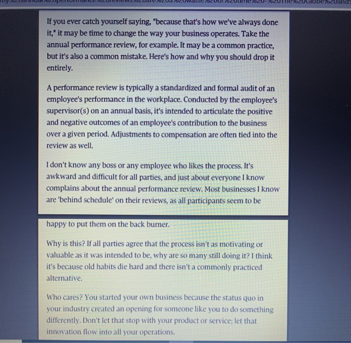 Summarize your thoughts on the G&M article in the