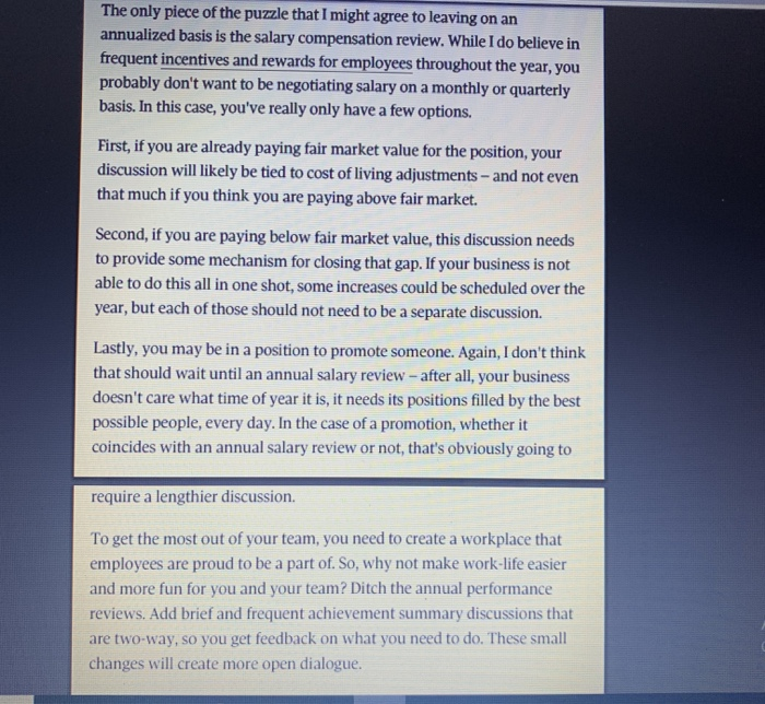 Summarize your thoughts on the G&M article in the