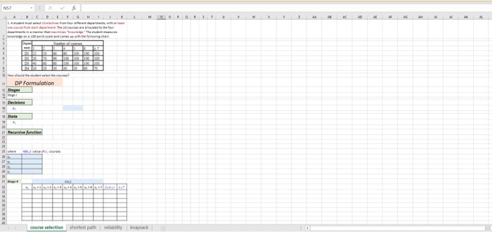 1. A student must select 10 electives from four