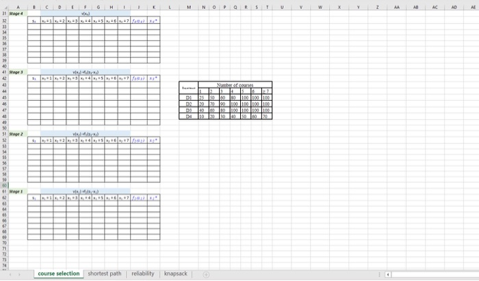 1. A student must select 10 electives from four
