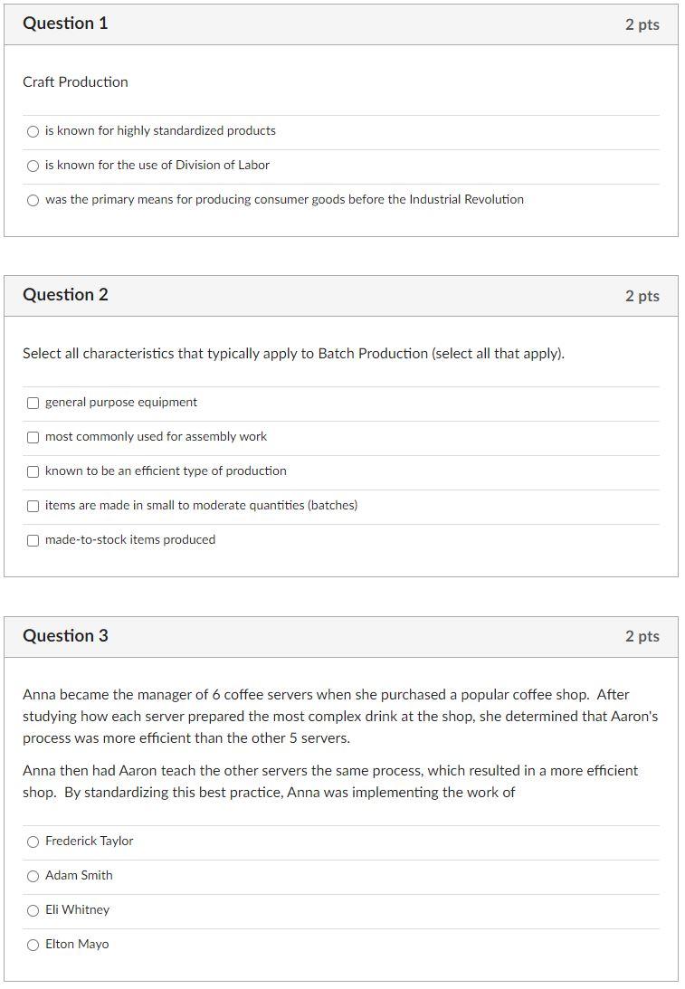 Question 48 2 pts Given the following product