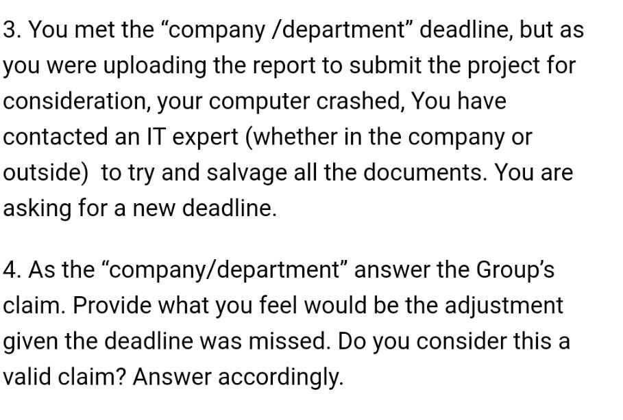 help with part 4, only the body paragraph of a